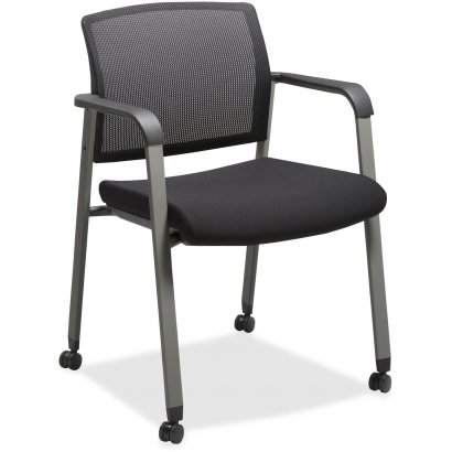 Lorell Mesh Back Guest Chairs with Casters 30953