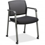 Lorell Mesh Back Guest Chairs with Casters 30953