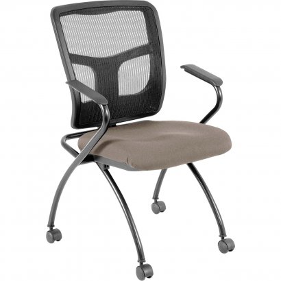 Lorell Mesh Back Nesting Chair with Armrests 84374008