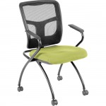 Lorell Mesh Back Nesting Chair with Armrests 84374009