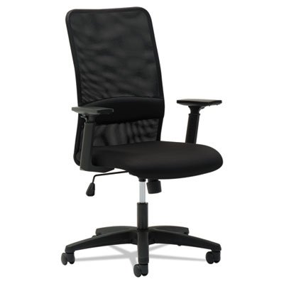 HERET540 Mesh High-Back Chair, Height Adjustable T-Bar Arms, Black OIFSM4117