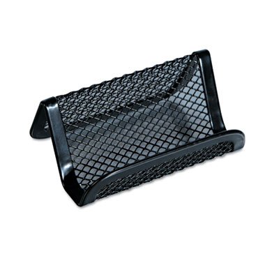 UNVDS-340 Mesh Metal Business Card Holder, 50 2 1/4 x 4 cards, Black UNV20005