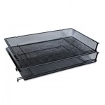 UNVNW-1011A Mesh Stackable Side Load Tray, Legal, Black UNV20012