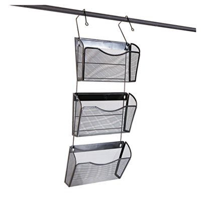 UNVSF-044A0-03 Mesh Three-Pack Wall Files with Hanger, Letter, Black UNV20011