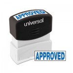UNV10043 Message Stamp, APPROVED, Pre-Inked One-Color, Blue UNV10043