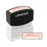 UNV10045 Message Stamp, CANCELLED, Pre-Inked One-Color, Red UNV10045