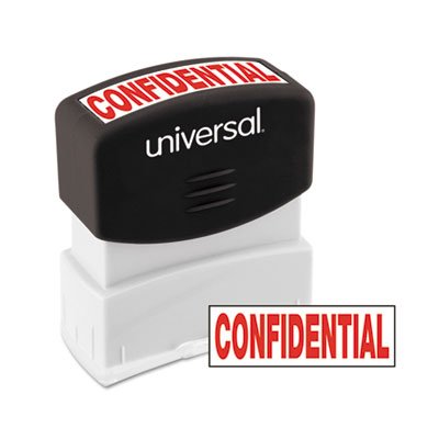 UNV10046 Message Stamp, CONFIDENTIAL, Pre-Inked One-Color, Red UNV10046