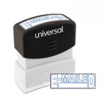 UNV10058 Message Stamp, E-MAILED, Pre-Inked One-Color, Blue UNV10058
