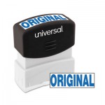 UNV10060 Message Stamp, ORIGINAL, Pre-Inked One-Color, Blue UNV10060