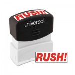 UNV10069 Message Stamp, RUSH, Pre-Inked One-Color, Red UNV10069