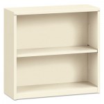 HON Metal Bookcase, Two-Shelf, 34-1/2w x 12-5/8d x 29h, Putty HONS30ABCL