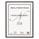 NuDell Metal Poster Frame, Plastic Face, 18 x 24, Black NUD31222