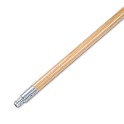 Metal Tip Threaded Hardwood Broom Handle, 1" Dia x 60" Long BWK136