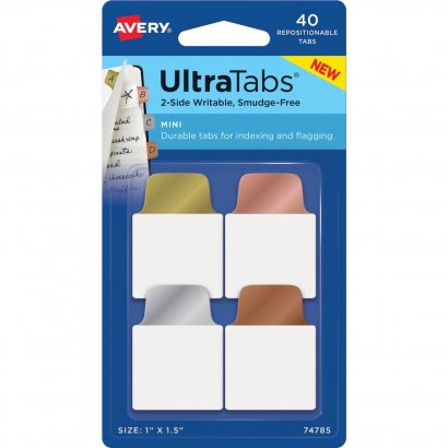 Avery Metallic Color Mini Ultra Tabs 74785