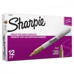 Sharpie Metallic Fine Point Permanent Markers, Bullet Tip, Gold, Dozen SAN1823887