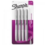 Sharpie Metallic Fine Point Permanent Markers, Bullet Tip, Silver, 4/Pack SAN39109PP
