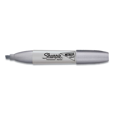 Sharpie Metallic Permanent Marker, Medium Chisel Tip, Silver, Dozen SAN2089638