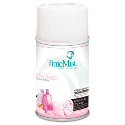 TimeMist Metered Fragrance Dispenser Refills, Baby Powder, 6.6 oz, 12/Carton TMS1042686