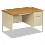 HON Metro Classic Right Pedestal Desk, 48w x 30d x 29 1/2h, Harvest/Putty HONP3251RCL
