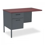 HON Metro Classic Series Workstation Return, Left, 42w x 24d, Mahogany/Charcoal HONP3236LNS