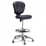 Safco Metro Collection Extended-Height Chair, Supports up to 250 lbs., Black Seat/Black Back, Chrome Base SAF3442BV