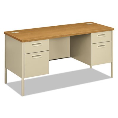 HON Metro Series Kneespace Credenza, 60w x 24d x 29 1/2h, Harvest/Putty HONP3231CL