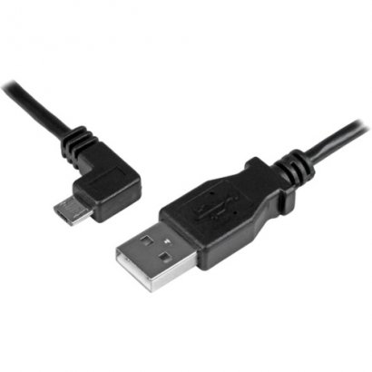 StarTech Micro-USB Charge-and-Sync Cable M/M - Left-Angle Micro-USB - 24 AWG - 2m (6 ft.) USBAUB2MLA