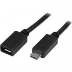 StarTech Micro-USB Extension Cable - M/F - 0.5m (20in) USBUBEXT50CM