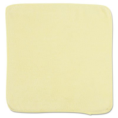 RCP 1820580 Microfiber Cleaning Cloths, 12 x 12, Yellow, 24/Bag RCP1820580