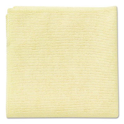 RCP 1820584 Microfiber Cleaning Cloths, 16 x 16, Yellow, 24/Pack RCP1820584