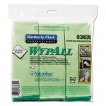 WypAll Microfiber Cloths, Reusable, 15 3/4 x 15 3/4, Green, 6/Pack KCC83630