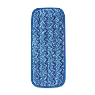Rubbermaid Commercial FGQ82000BL00 Microfiber Wall/Stair Wet Mopping Pad, Blue, 13 3/4w x 5 1/2d x 1/2h