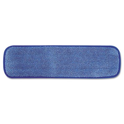 Microfiber Wet Room Pad, Split Nylon/Polyester Blend, 18", Blue, 12/Carton RCPQ41000BLU