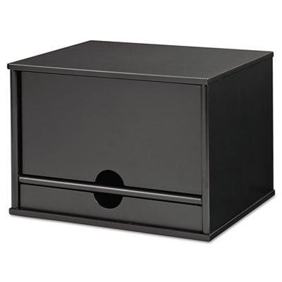 Victor Midnight Black Collection Desktop Organizer, 13 3/10 x 10 1/2 x 9 1/5, Wood VCT47205