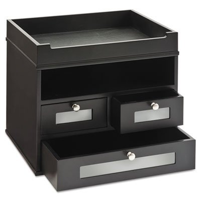 Victor Midnight Black Collection Tidy Tower, 12 4/5 x 10 3/5 x 10 9/10, Wood VCT55005