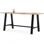 KFI Midtown Solid Wood Top 41"H Table 3684MTLFTN41