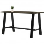 KFI Midtown Solid Wood Top Cafe Table 3672MTLFTB41