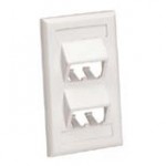 Panduit Mini-Com 4 Sockets Single Gang Faceplate CFPSL4EIY