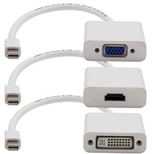 AddOn Mini-DisplayPort Adapter Bundle (VGA, HDMI, DVI) for Mac MDP2VGA-HDMI-DVI-W