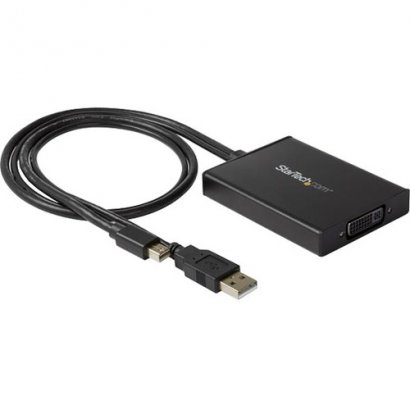 StarTech.com Mini DisplayPort to Dual-Link DVI Adapter - USB Powered - Black MDP2DVID2
