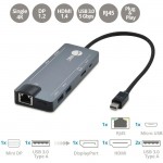 SIIG Mini-DP 4K Video Dock with USB 3.0 LAN Hub JU-H30F11-S1
