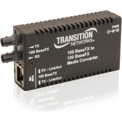 Transition Networks Mini Fast Ethernet Media Converter M/E-TX-FX-01-LA