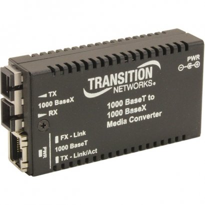 Transition Networks Mini Gigabit Ethernet Media Converter M/GE-T-SX-01(LC)-NA