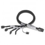 Adaptec ACK-I-mSASx4-4SATAx1-SB-1m R Mini SAS to 4 x SATA Fan-out Cable with SFF-8448