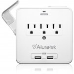 Aluratek Mini Surge Dual USB Charging Station with Holding Trays AUCS07F