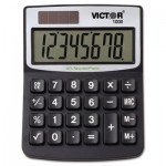Victor Minidesk Calculator, Solar/Battery, 8-Digit LCD VCT1000