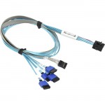 Supermicro MiniSAS HD to 4 SATA 60/60/60/60cm with Sideband Cable CBL-SAST-0948