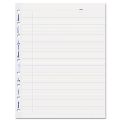 Blueline MiracleBind Ruled Paper Refill Sheets, 9-1/4 x 7-1/4, White, 50 Sheets/Pack REDAFR9050R