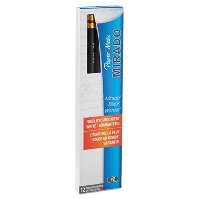 Paper Mate Mirado Black Warrior Woodcase Pencil, HB #2, Black Matte, Dozen PAP2254