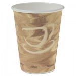 SCC 412MSN Mistique Polycoated Hot Paper Cup, 12 oz., Printed, Brown, 50/Bag SCC412MSN